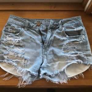 American eagle high waist jean shorts